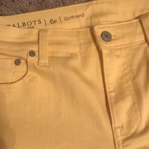 Talbots 6P Girlfriend yellow jeans